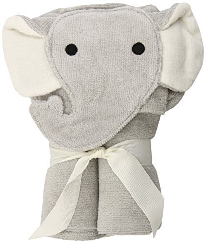 grey towel with elephant hood